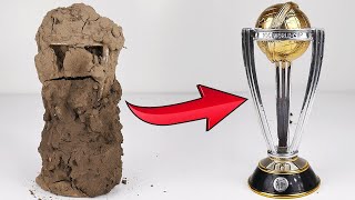 I Cleaned The DIRTIEST ICC Cricket World Cup Trophy!