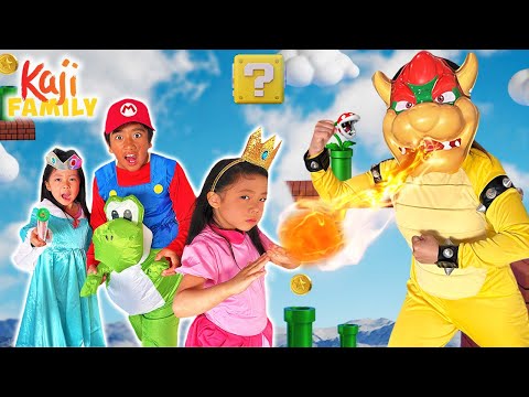 Super Mario Bros IRL and Ryan's First Time at Super Nintendo World!