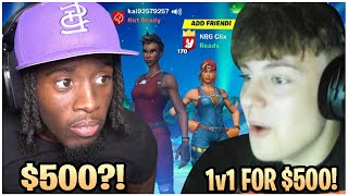 Kai Cenat Challenged Clix To A 1v1 For $500 On Fortnite!