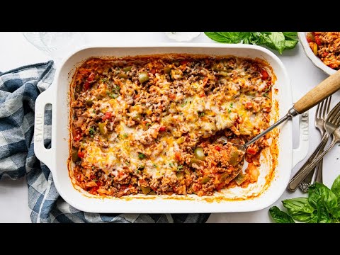 Easy Stuffed Bell Pepper Casserole (Dump and Bake)