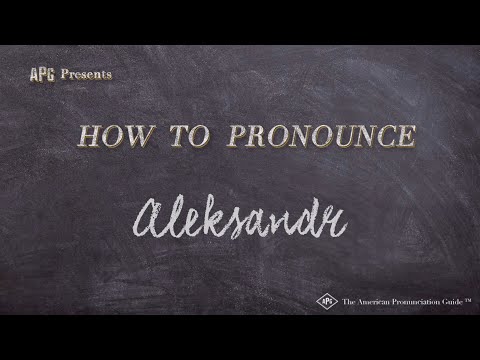 How to Pronounce Aleksandr (Real Life Examples!)