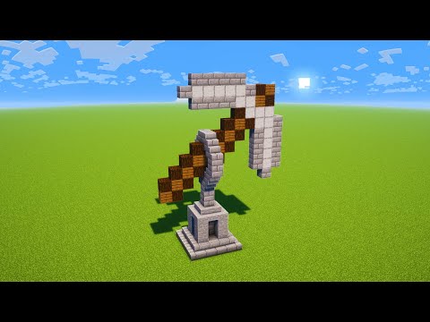 Minecraft Pickaxe Statue Tutorial 1.21 - How to Build a Pickaxe Statue in Minecraft