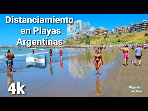 Distanciamiento en las playas de Mar del Plata - 4K 60 fps