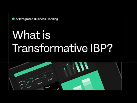 What is Transformative Integrated Business Planning (IBP)?