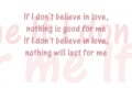 Dido - Don't believe in love (Lyrics) 