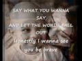 Sara Bareilles - BRAVE - LYRICS 