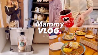 【日常VLOG】2児ワーママの春休み🌸メガワリ購入品💄家族でランチ🍝どハマりのオーツラテ☕️❤️