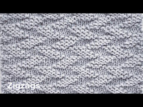 Zigzags | Knitting Stitch Pattern For Sweater