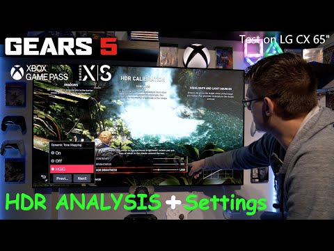 Gears 5 - HDR Analysis + Settings - Dolby Vison vs HDR10 - Xbox Series X - Test on LG CX