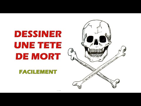 Comment dessiner une tete de mort pirate qui fait peur etape par etape