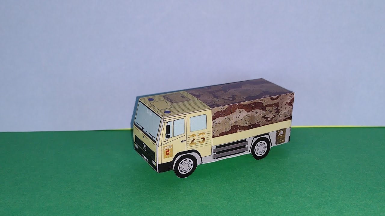 DIY Printable Paper Military Truck Paper Car Paper Model Papercraft