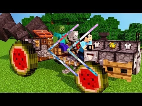 Reverse - NikNikamTV - SkeleGUN & ZOMBIE! Sweet Ride Bro Minecraft Animation