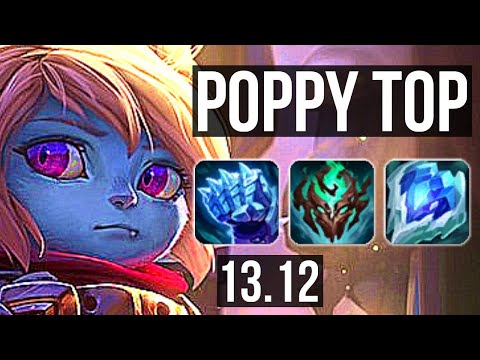 POPPY vs GNAR (TOP) | Rank 2 Poppy, 7/1/7, Godlike, 400+ games | TR Challenger | 13.12