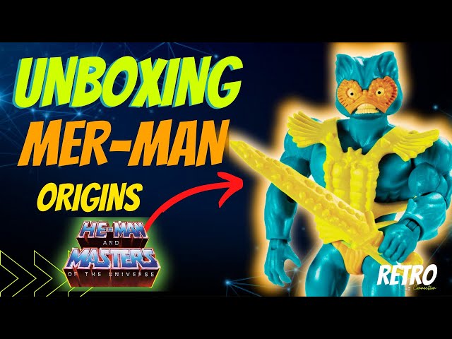 Vídeo relacionado con Masters of the Universe and He-Man Figura de acción Savage Eternia Merman, juguete coleccionable de superhéroe MOTU con accesorio de criatura calamar