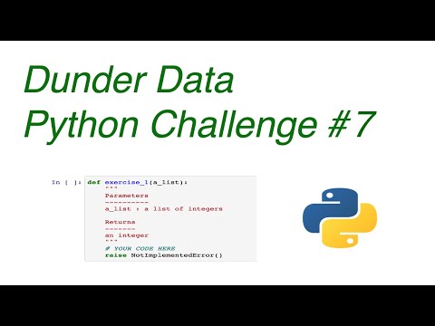 Dunder Data Python Challenge 7