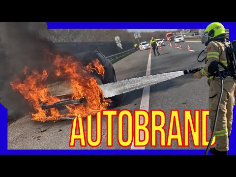 Car fire - VOLUNTEERS DUTCH FIREFIGHTERS -