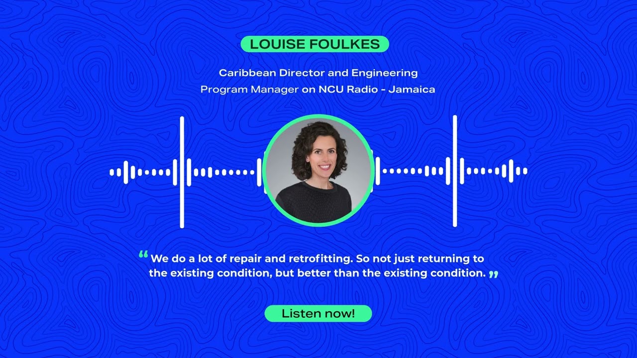 Louise Foulkes, Caribbean Program Director on Climate Resilient Housing at Radio Station NCU Jamaica