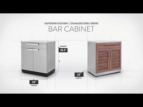 NewAge Stainless Steel Bar Cabinet Video