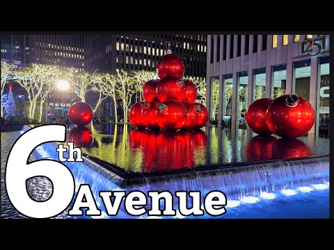 HD Live Broadcast |6th Ave Water Fountain Radio City Music | Manhattan NewYork🇺🇸