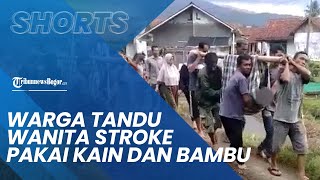 Bogor Hari Ini: Pilu Warga Tamansari Bogor Tandu Wanita Pakai Kain Sarung dan Bambu, Ini Penyebabnya