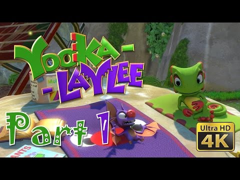 YOOKA LAYLEE - Full Walkthrough in 4K - Part 01 - TRIBALSTACK TROPICS