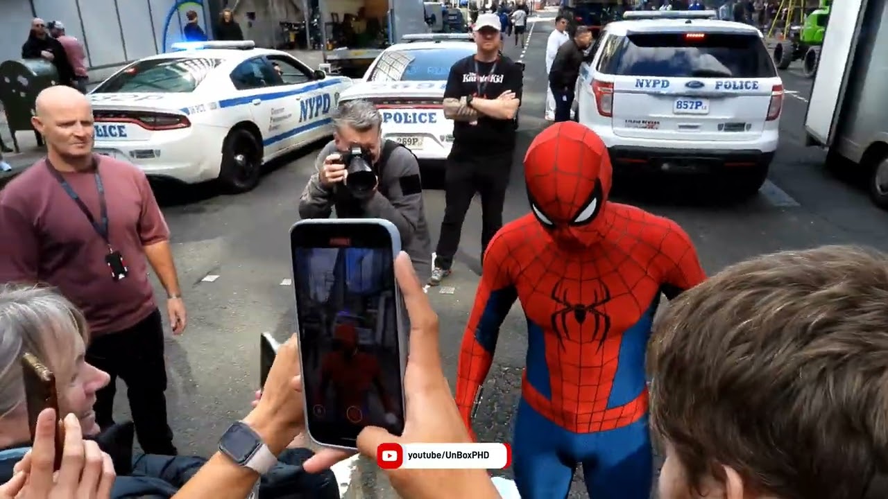 Tom Holland MEETING FANS Dressed as Spider-Man in Glasgow