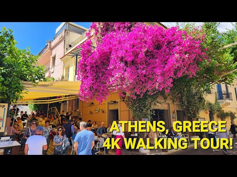 4K Walking Tour in Plaka, Athens, Greece - Athens Oldest Neighbourhood!