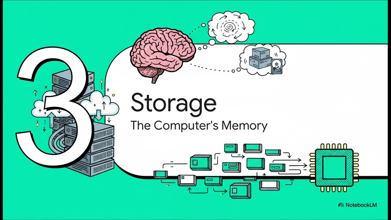 Basic Components: Input, Output, Processing, Storage