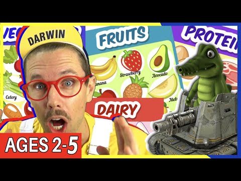🍉 🥦 5 Food Groups for Kids 🥐🥩🧀| Kids Eat Right Learning and Fun - Child Educational Videos