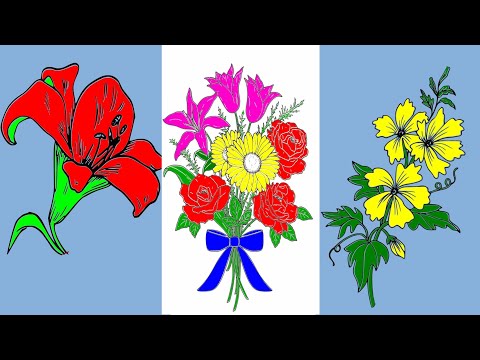 flower coloring ideas for kids