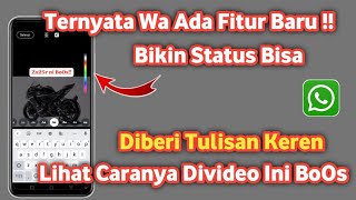 Download lagu Cara bikin Tulisan keren Di foto Dan video Status wa | Fitur Wa 2023 mp3