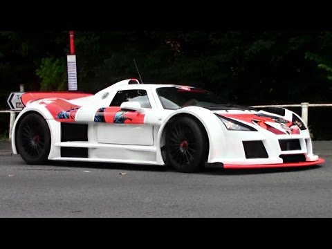 Gumpert Apollo on the Road | LOUD Revs, WHEELSPIN + BRUTAL Accelerations at Wilton House 2014!