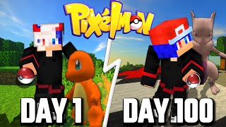 I Survived 100 Days in Minecraft PIXELMON... Here's What Happened