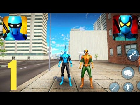 Blue Ninja Superhero, Power Spider 2 - Gameplay Walkthrough Part 1(ios, Android)