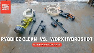 Worx HydroShot vs Ryobi ONE+ Ez Clean (Battery operated wash