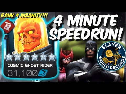 RANK 4 CGR WORLD'S FASTEST REALM OF LEGENDS CLEAR! SUB 4 MINUTES! - Marvel Contest of Champions