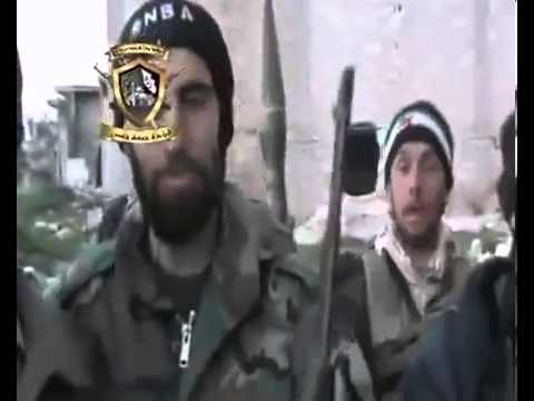 Syria Flash Mujahideen Free Army handing out chocolate