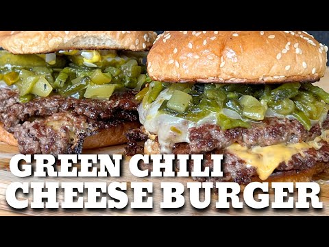 Green Chile Cheeseburger on the Griddle ( Smash Burger on the Camp Chef Griddle)