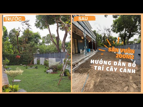 Hướng dẫn bố trí sân vườn | sân vườn 200m2