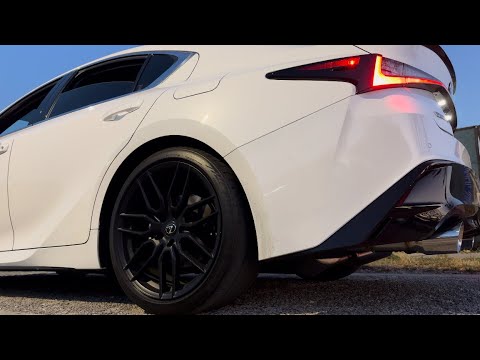 Lexus IS350 OEM stock exhaust vs Remark Muffer axleback version just installed 2024