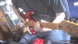 Video thumbnail for Fender 250L guitar strings demo by rmenga