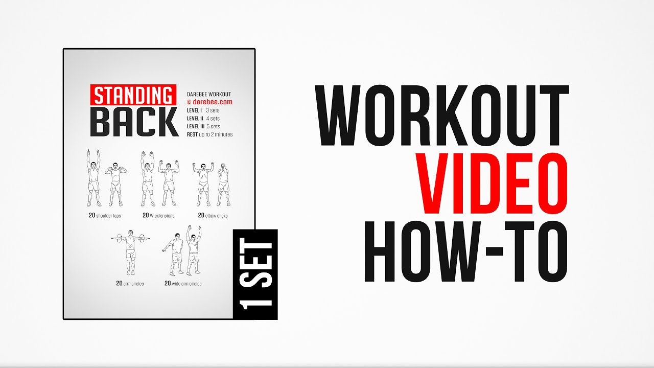 Standing Back Workout [ How-To ] [ One Set ] by #DAREBEE