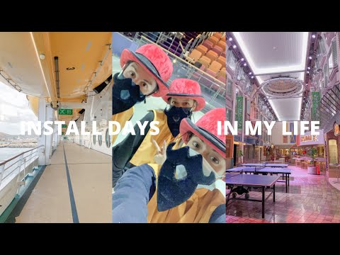 VLOG: install days in my life, costume fittings, warm up ice, life at sea, etc