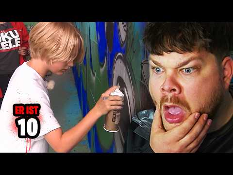 GRAFFITI MIT 10!? | Kjell sprayed Graffiti | Reaction