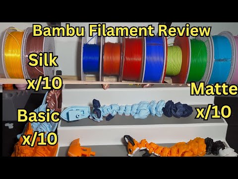 Bambu PLA Filament Review! Basic vs Matte vs Silk — Side-by-Side Prints 🎨🖨️