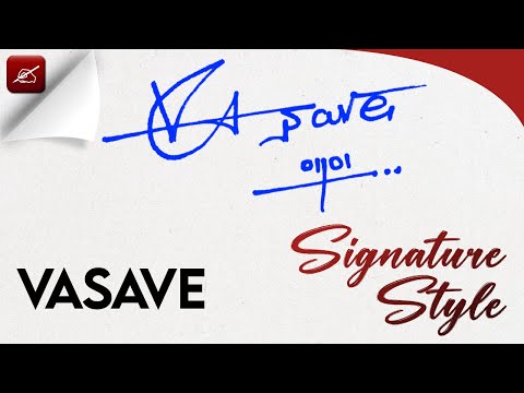 ✔️ Vasave Name Signature Design - V Signature Style - How to Signature Your Name