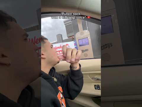 Pulled back doing a different voice at the drive thru 😂 #comedy #viral