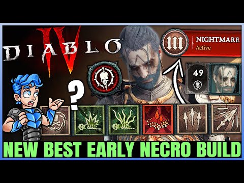Diablo 4 - New Best Highest Damage Necromancer Build - FAST 1-70 - Skills, Aspects & Gameplay Guide!