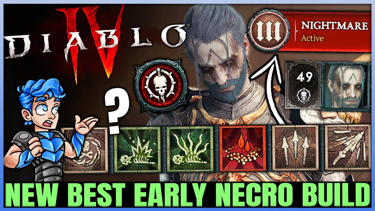Diablo 4 - New Best Highest Damage Necromancer Build - FAST 1-70 - Skills, Aspects & Gameplay Guide!