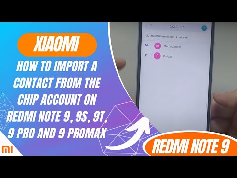 How to import a contact from the chip account on Redmi Note 9, 9S, 9T, 9 Pro and 9 ProMax